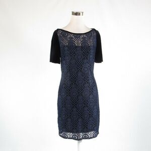 Navy blue T TAHARI sheath dress S